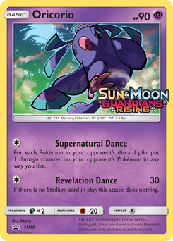 Oricorio z edície SM Black Star Promos, karta č.SM19