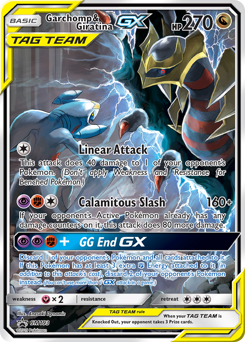 Garchomp & Giratina-GX z edície SM Black Star Promos, karta č.SM193