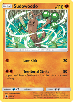 Sudowoodo z edície SM Black Star Promos, karta č.SM207
