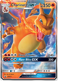 Charizard-GX z edície SM Black Star Promos, karta č.SM211