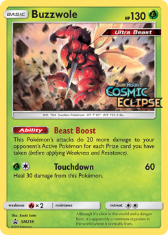 Buzzwole z edície SM Black Star Promos, karta č.SM218