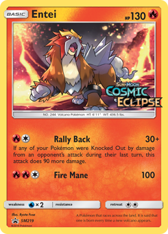 Entei z edície SM Black Star Promos, karta č.SM219