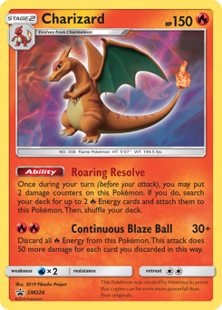 Charizard z edície SM Black Star Promos, karta č.SM226