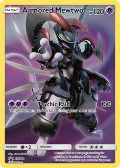 Armored Mewtwo z edície SM Black Star Promos, karta č.SM228