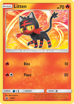 Litten z edície SM Black Star Promos, karta č.SM23