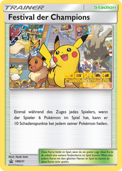 Champions Festival z edície SM Black Star Promos, karta č.SM231