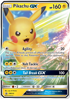 Pikachu-GX z edície SM Black Star Promos, karta č.SM232