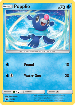 Popplio z edície SM Black Star Promos, karta č.SM24