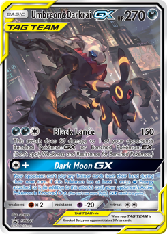 Umbreon & Darkrai-GX z edície SM Black Star Promos, karta č.SM241