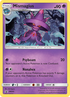 Mismagius z edície SM Black Star Promos, karta č.SM245