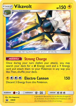 Vikavolt z edície SM Black Star Promos, karta č.SM28