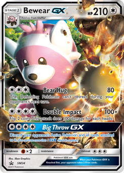 Bewear-GX z edície SM Black Star Promos, karta č.SM34