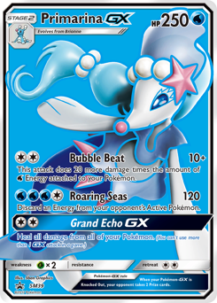 Primarina-GX z edície SM Black Star Promos, karta č.SM39
