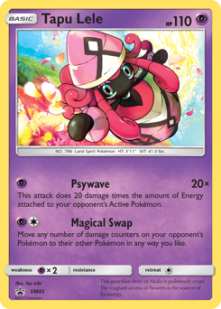 Tapu Lele z edície SM Black Star Promos, karta č.SM45