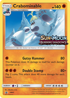 Crabominable z edície SM Black Star Promos, karta č.SM47