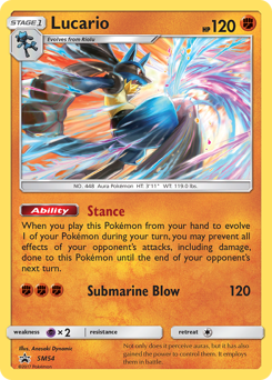 Lucario z edície SM Black Star Promos, karta č.SM54