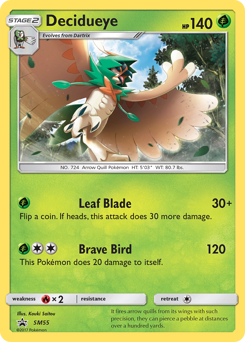 Decidueye z edície SM Black Star Promos, karta č.SM55