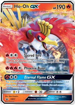 Ho-Oh-GX z edície SM Black Star Promos, karta č.SM57