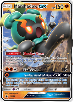 Marshadow-GX z edície SM Black Star Promos, karta č.SM59