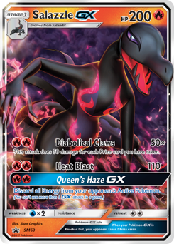 Salazzle-GX z edície SM Black Star Promos, karta č.SM63