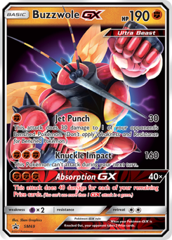 Buzzwole-GX z edície SM Black Star Promos, karta č.SM69