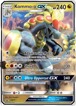 Kommo-o-GX z edície SM Black Star Promos, karta č.SM71