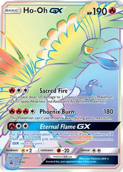 Ho-Oh-GX z edície SM Black Star Promos, karta č.SM80