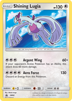 Shining Lugia z edície SM Black Star Promos, karta č.SM82