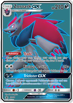 Zoroark-GX z edície SM Black Star Promos, karta č.SM84