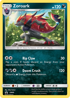 Zoroark z edície SM Black Star Promos, karta č.SM89