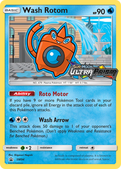 Wash Rotom z edície SM Black Star Promos, karta č.SM94