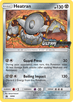 Heatran z edície SM Black Star Promos, karta č.SM96