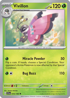 Vivillon z edície Scarlet & Violet, karta č.10