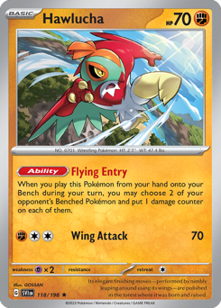 Hawlucha z edície Scarlet & Violet, karta č.118