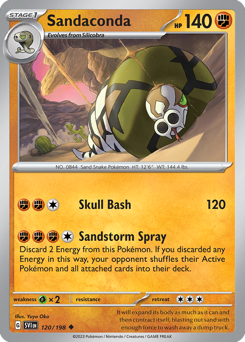 Sandaconda z edície Scarlet & Violet, karta č.120