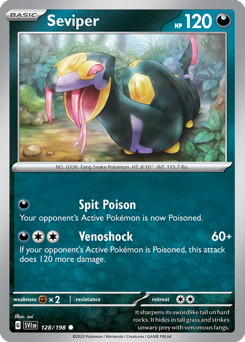 Seviper z edície Scarlet & Violet, karta č.128