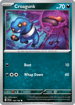 Croagunk z edície Scarlet & Violet, karta č.130