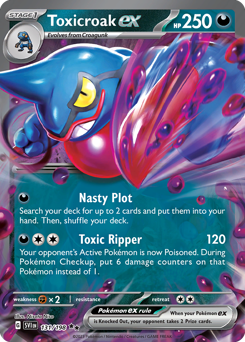 Toxicroak ex z edície Scarlet & Violet, karta č.131