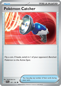 Pokémon Catcher z edície Scarlet & Violet, karta č.187