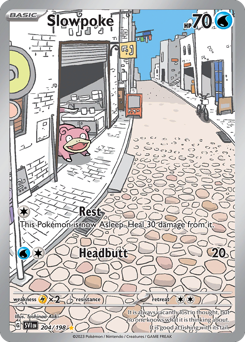 Slowpoke z edície Scarlet & Violet, karta č.204