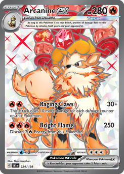 Arcanine ex z edície Scarlet & Violet, karta č.224