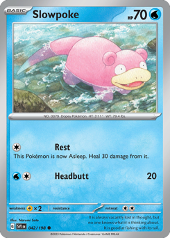 Slowpoke z edície Scarlet & Violet, karta č.42