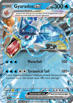 Gyarados ex z edície Scarlet & Violet, karta č.45