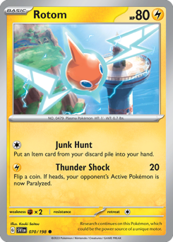 Rotom z edície Scarlet & Violet, karta č.70