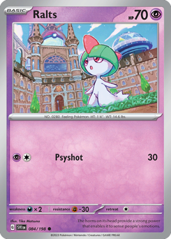 Ralts z edície Scarlet & Violet, karta č.84