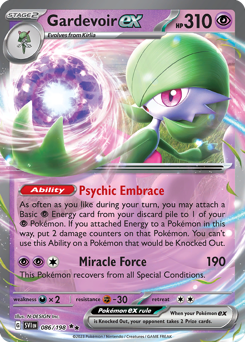 Gardevoir ex z edície Scarlet & Violet, karta č.86