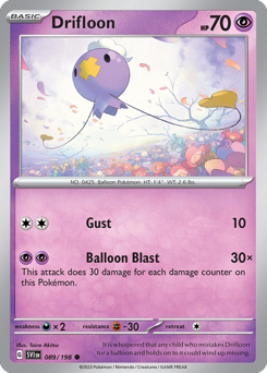 Drifloon z edície Scarlet & Violet, karta č.89