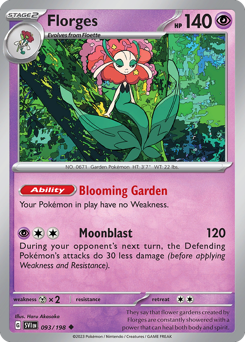 Florges z edície Scarlet & Violet, karta č.93