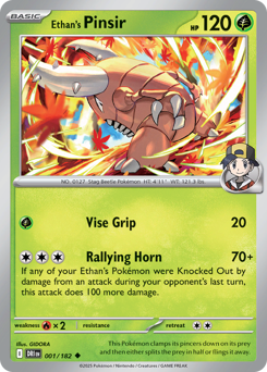 Ethan's Pinsir z edície Destined Rivals, karta č.1
