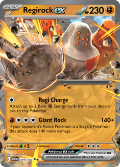 Regirock ex z edície Destined Rivals, karta č.101